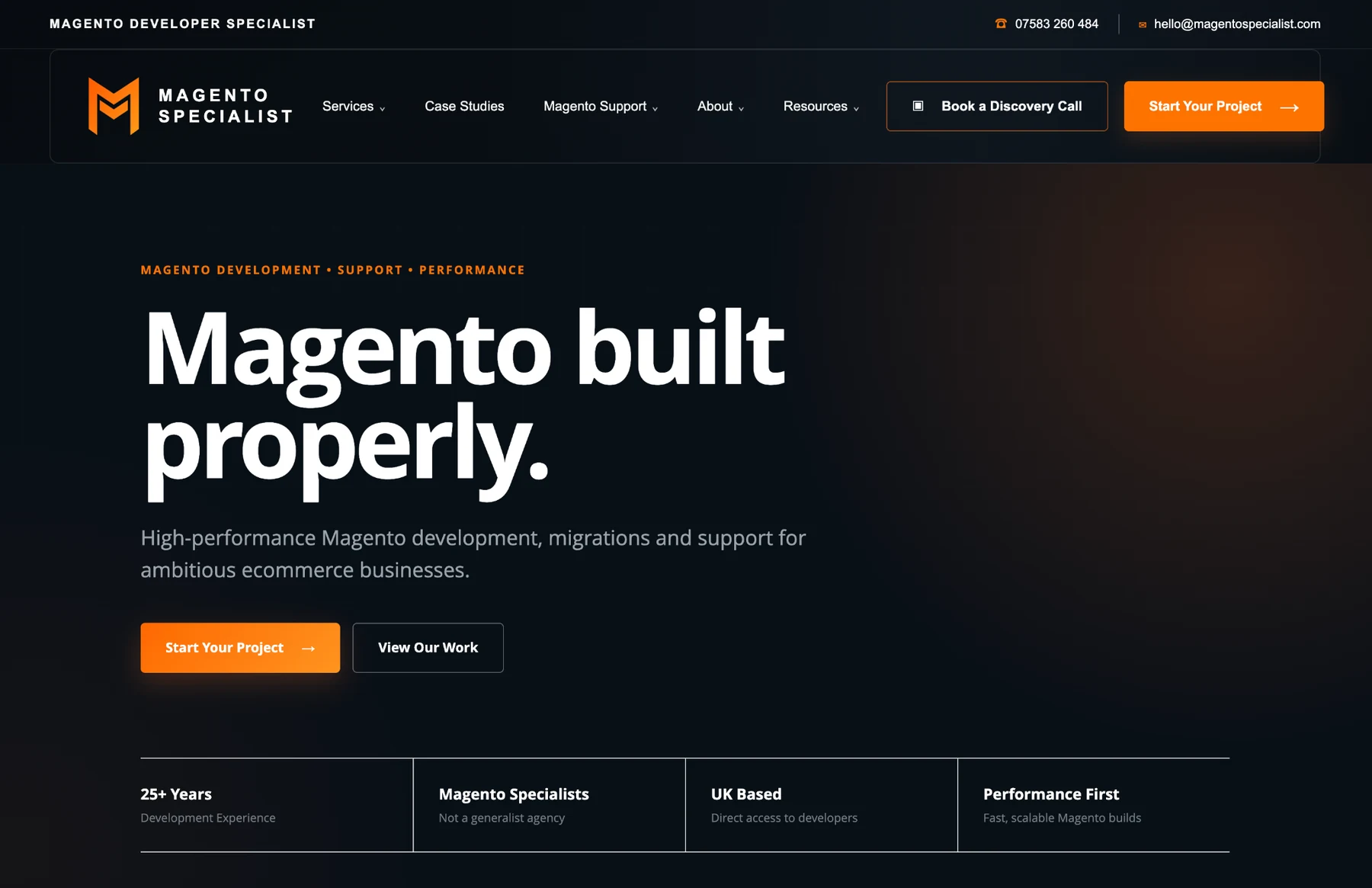 Magento Specialist homepage